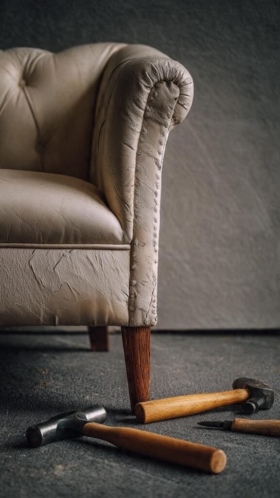 Leather sofa conditioning and finishing in Dubai