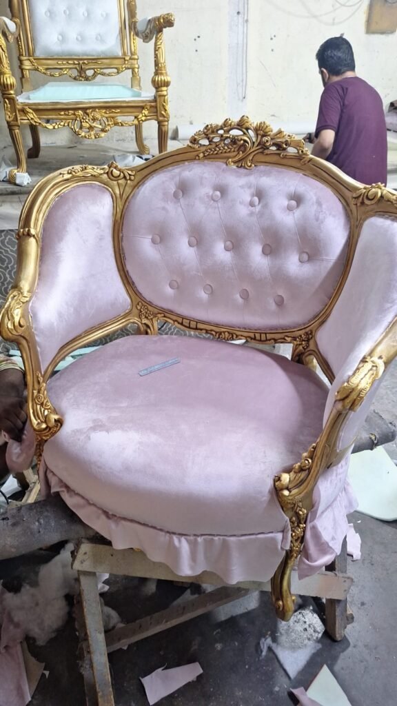 Armchair upholstery project 2 completed in Dubai