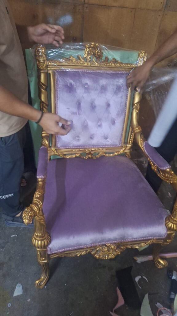 Armchair upholstery project 1 completed in Dubai