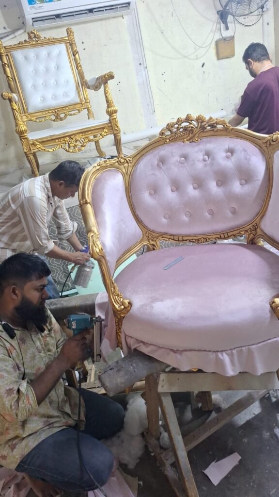 Armchair upholstery project 12 completed in Dubai